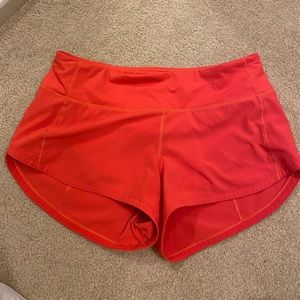 Red/orange Lululemon shorts
